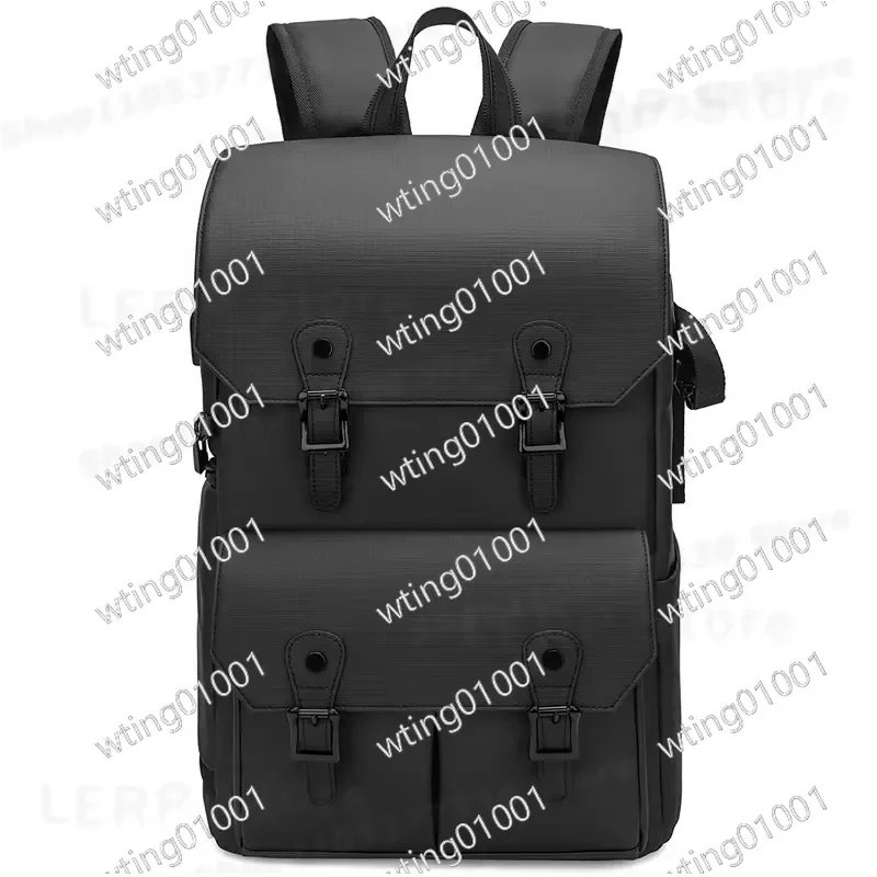 for Large Capacity Leather Backpack Waterproof Anti Theft Camera Bag Luxury Outdoor Photography Storage Case