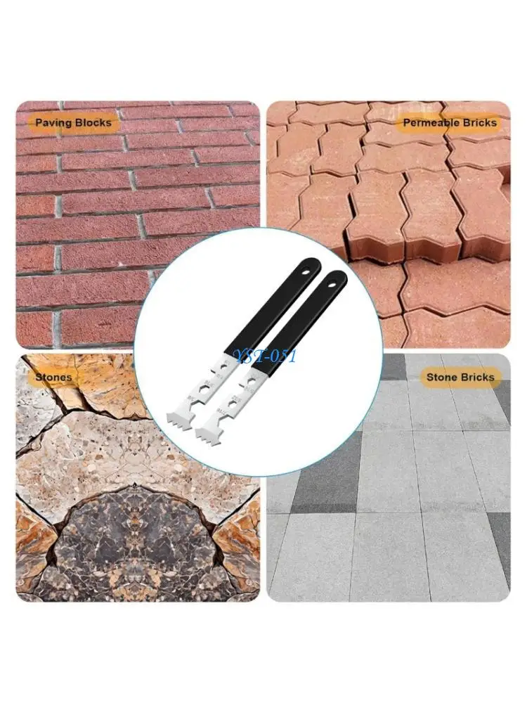 

E15A Industrial Ergonomic Paver Removal Tool Toothed Scraping Anti Slip Rubber Handle