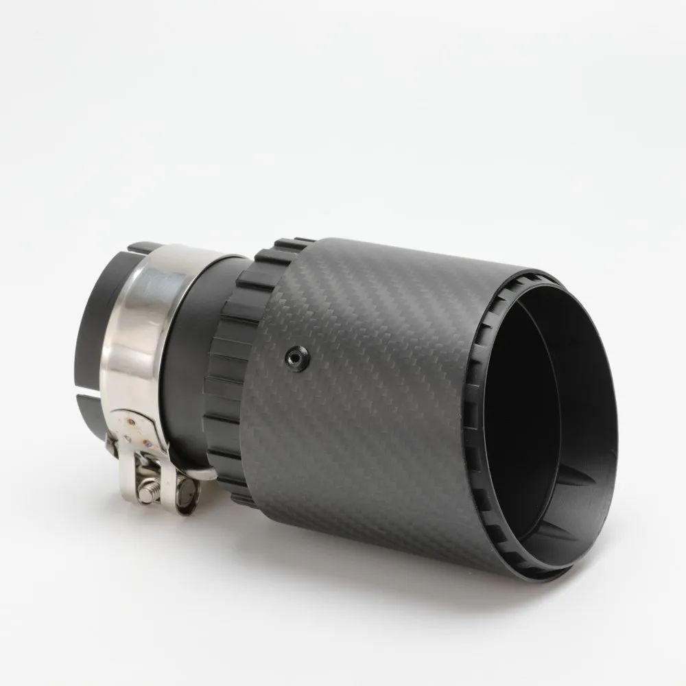 1 Pcs Car Exhaust Tip For Volkswagen Golf Carbon Fiber Muffler Tip Universal Exhaust Pipe Exhaust System 60mm 63mm Nozzle