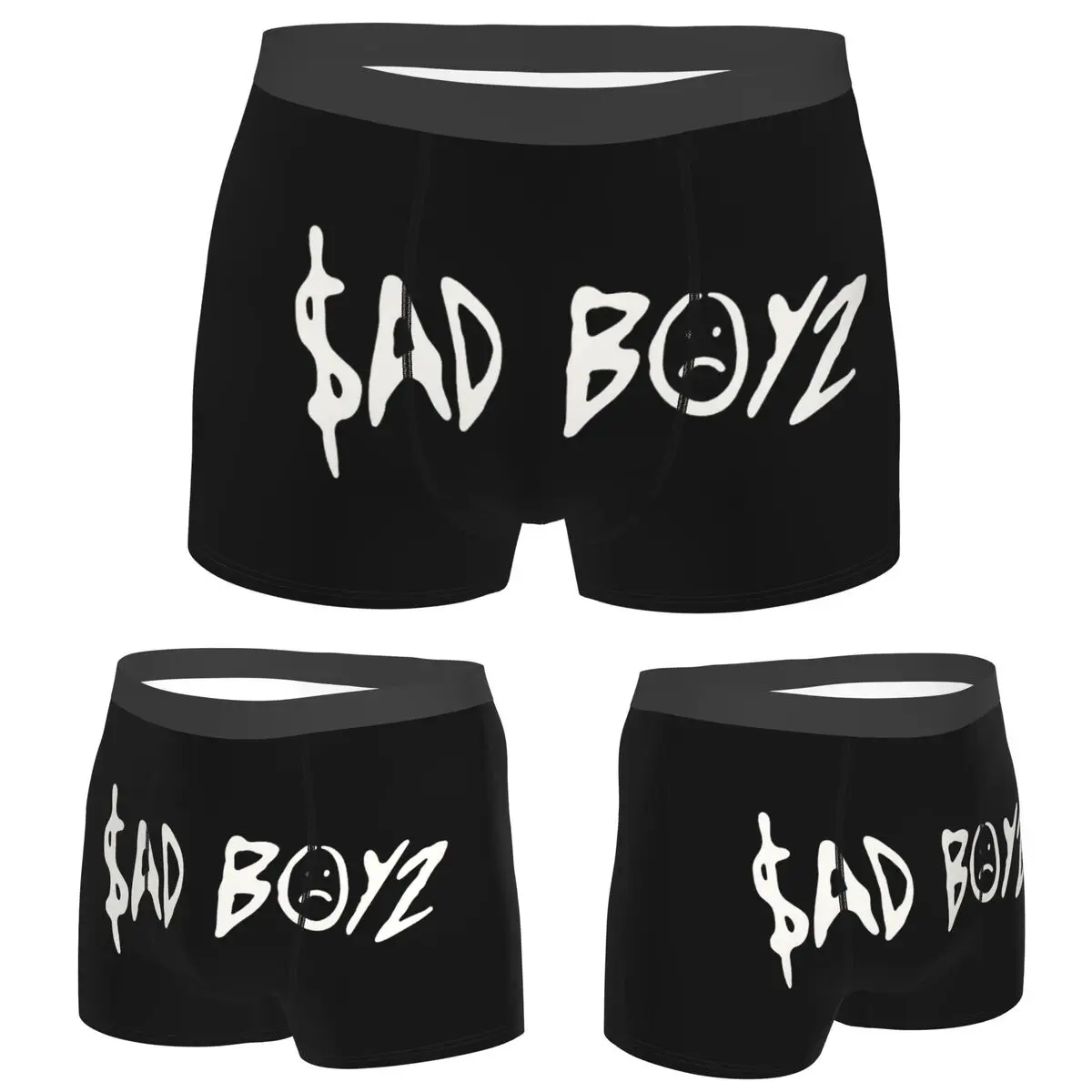 

Трусы-боксеры, шорты Junior H Merch Sad Boyz, мужские дышащие трусы для мужчин, подарки бойфренду