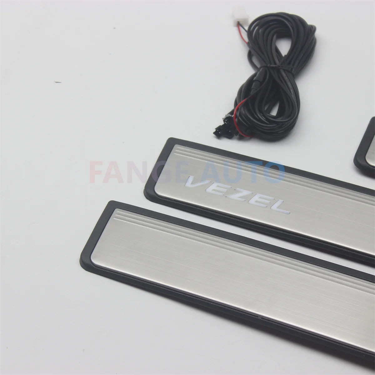 4PCS ABS Stainless Steel Led Door Sill Scuff Plate Auto Pedals Protector Cover For Honda Vezel 2023 2024
