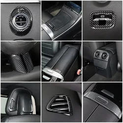 For Mercedes Benz C Class W206 C200 C220 C260 C300 2022 2024 Car Center Console Part Refit Decorate Trim Carbon Fiber Sticker