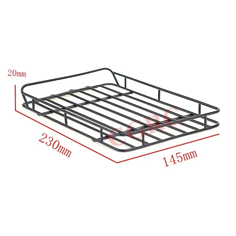 Stainless Steel Metal Roof Rack 230*145*30mm For 1/10 Rc Crawler Car Trx4 Bronco Axial Scx10 90046 90047 Jeep Wrangler