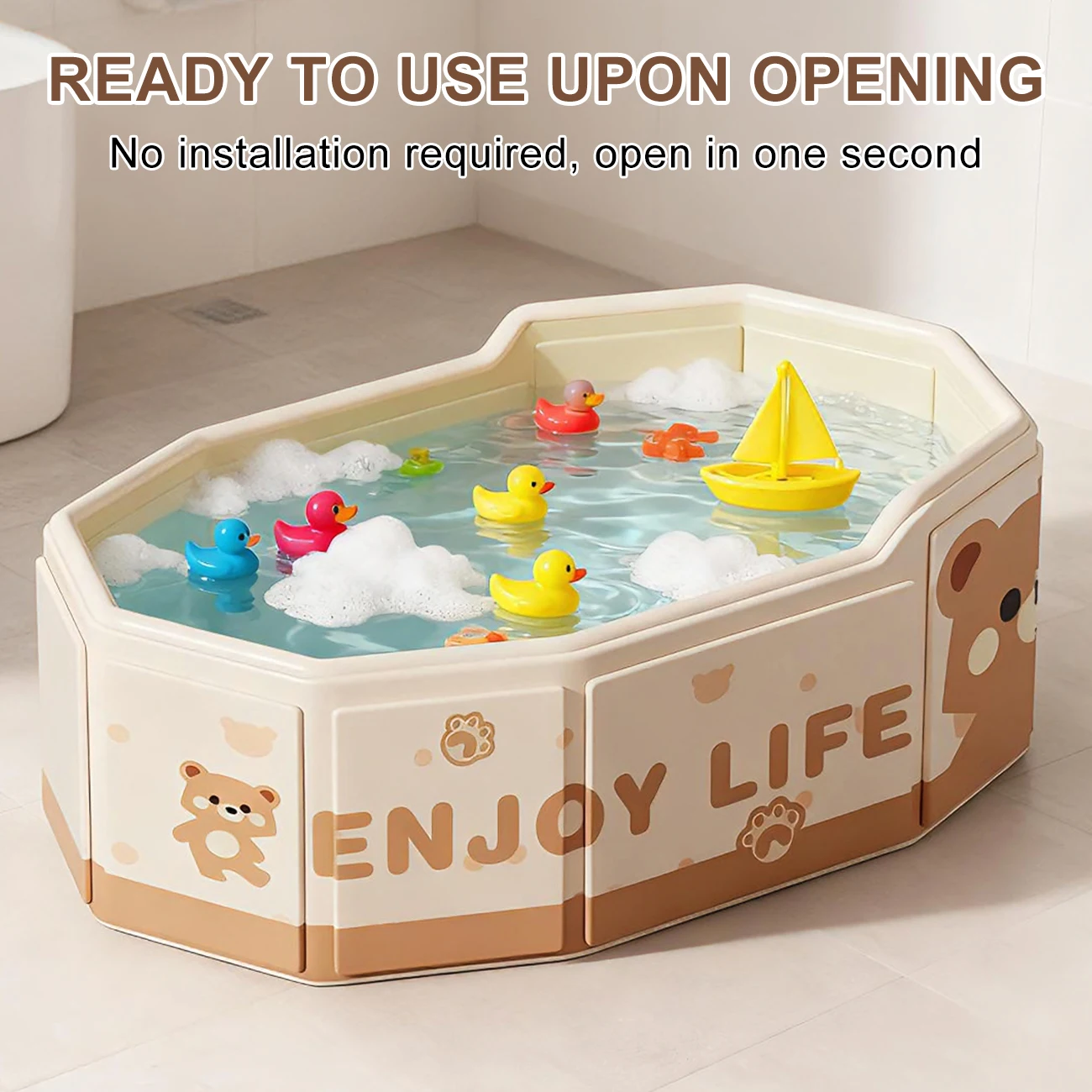 Складная детская ванночка для младенцев и малышей, 1 шт., складная и герметичная, усиленная прочная конструкция