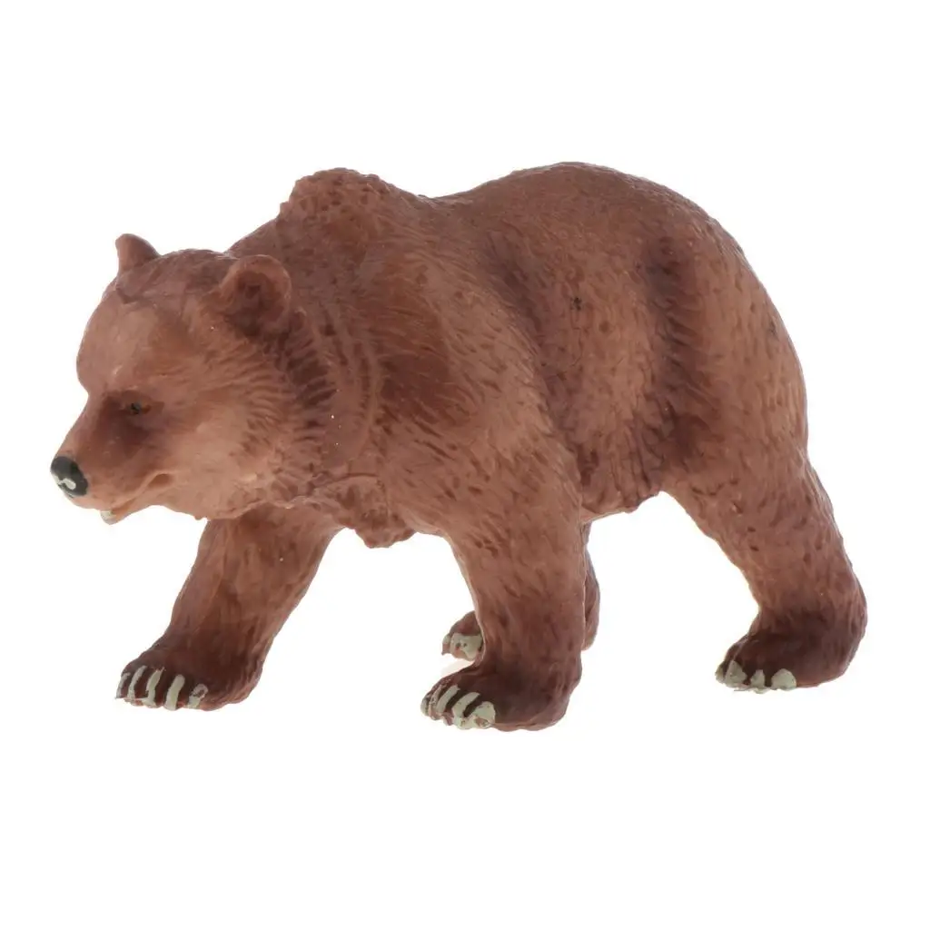 2-6pack Simulation Animal Model Kids Educational Toys brown bear PL127-080