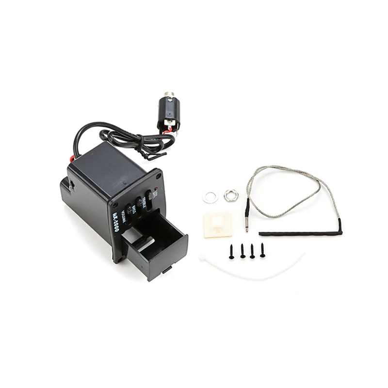 UK-2000 2-Band EQ Equalizer Ukulele Piezo Pickup Piezo Cable Pick-Up For Ukulele Instrument Accessories Parts