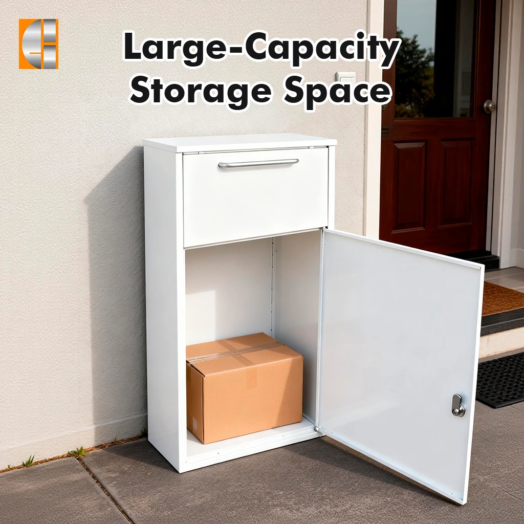 Parcel Post Box Free Standing Waterproof Large Mailbox for Packages Anti Theft Delivery Box OEM&ODM Customize Outdoor view 2