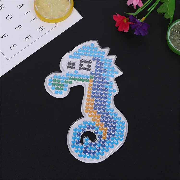 5.0mm Hama Bead, Seafood Animal Template Cartoon Creative DIY Handcrafted Magic Bean Board Transparent Grinding Tool Design To