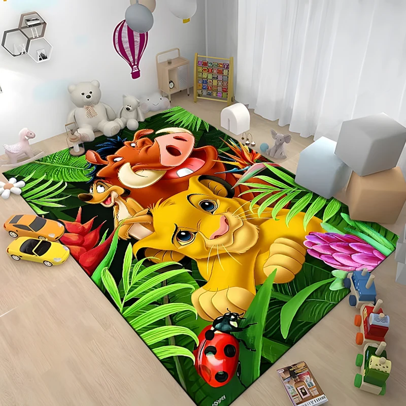 Disney The Lion King Pattern Rug Carpet for Living Room Bathroom Mat Creative Doormat Carpet for Bedroom Home Decor Play Mats