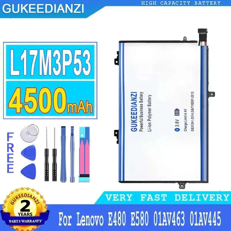 

Laptop Battery L17M3P53 4500mAh For Lenovo Thinkpad E480 E580 R480 R580 01AV463 01AV445 01AV466 Laptop