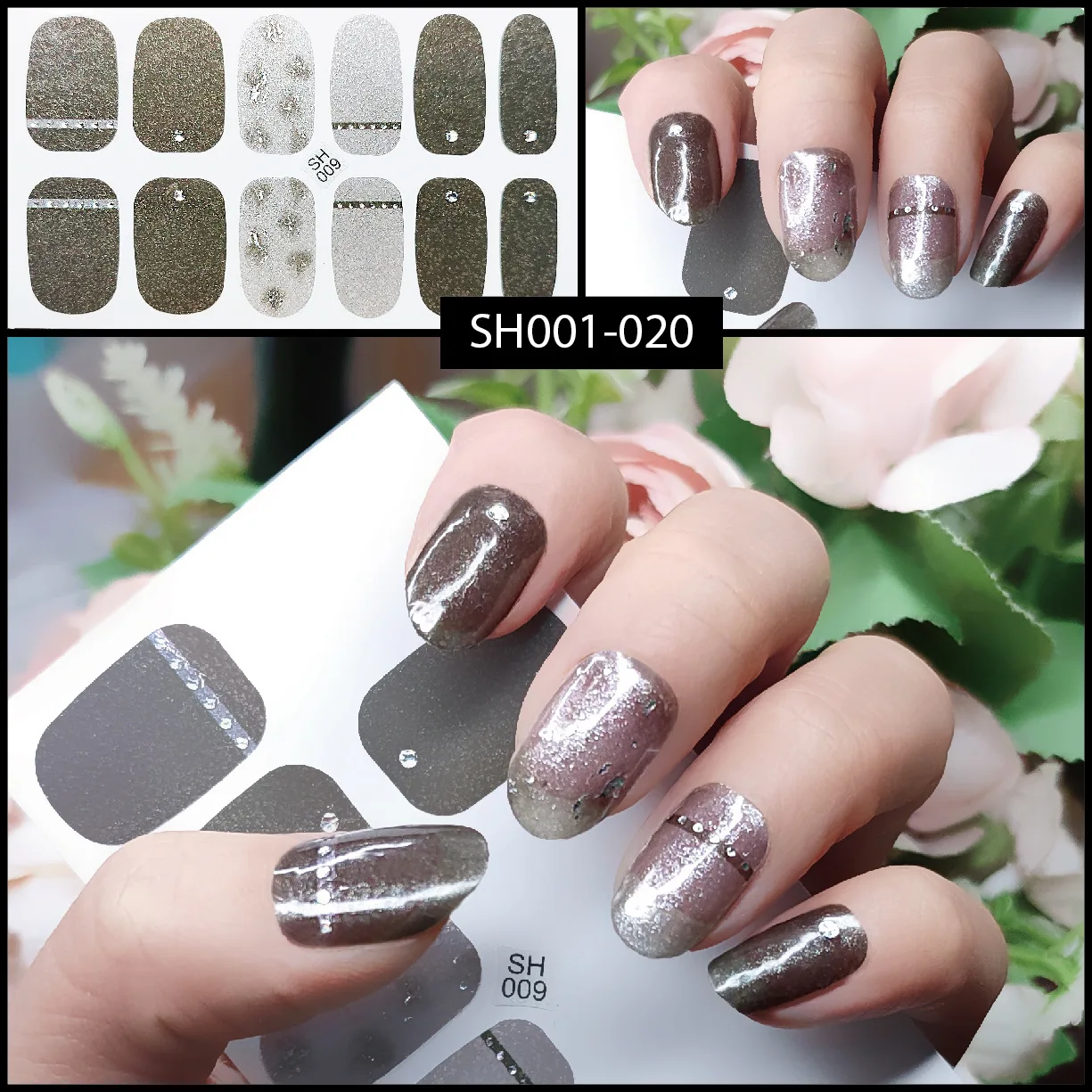 

European And American Gradual Translucent Nail Stickers Temporary Women Cute All Pasted Self-adhesive Finished Nail Stickers