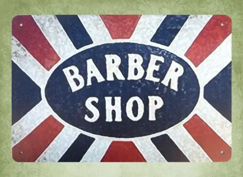 cute cheap home decor Barber Shop tin metal sign