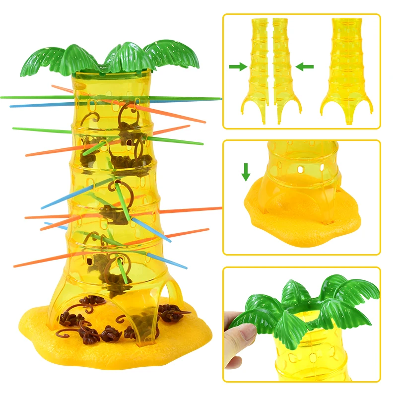 Funny Monkey Climbing Tree Games Toy Turn Monkeys Down Monkey Tree Climbing Toy Parent Child Interactive Party Desktop Game Toys