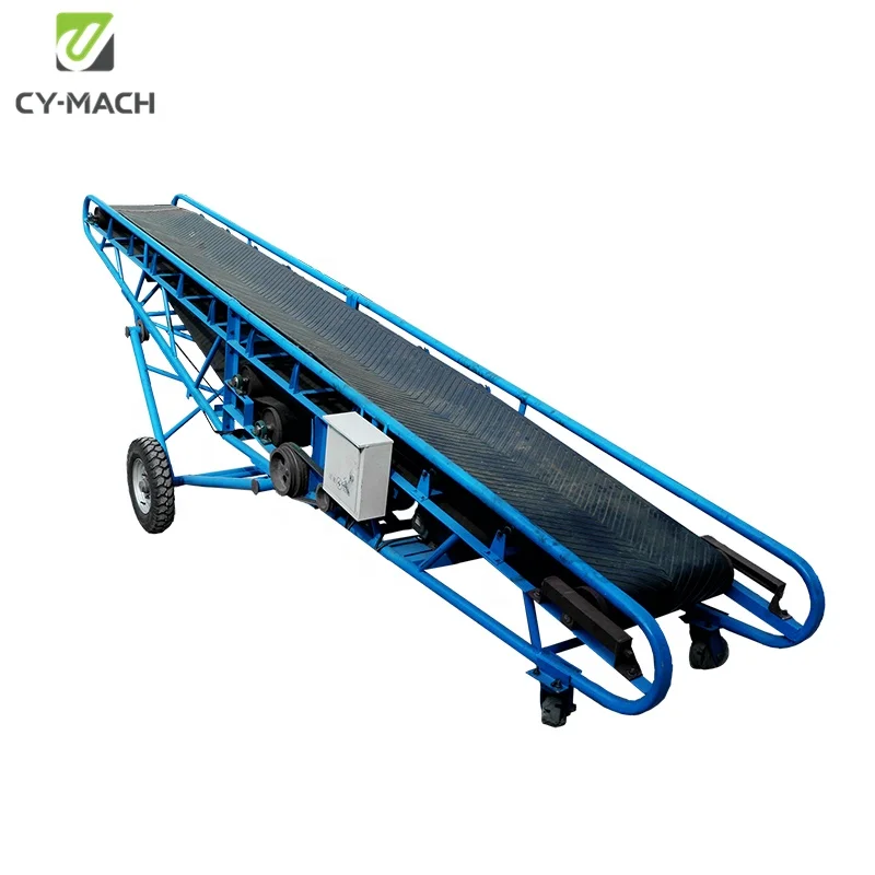 Movable Sand Belt Conveyor System Industry  Aggregate Portable Soil Belt Conveyor for Truck Loading Unloading