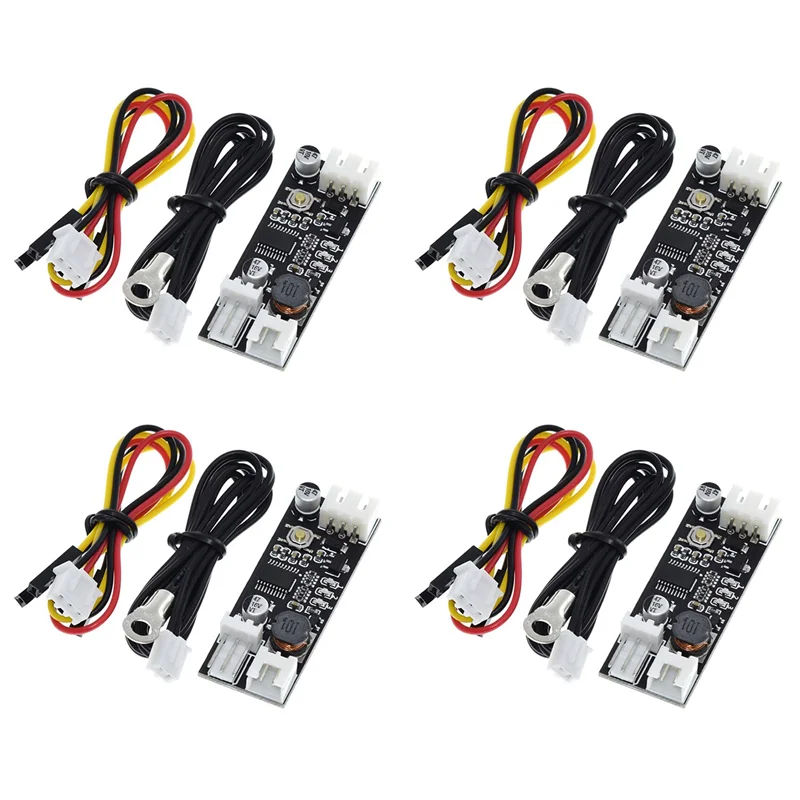 A92Z 4X Single 12V 0.8A DC PWM 2-3 Wire Fan Temperature Control Speed Controller Chassis Computer Noise Reduction Module