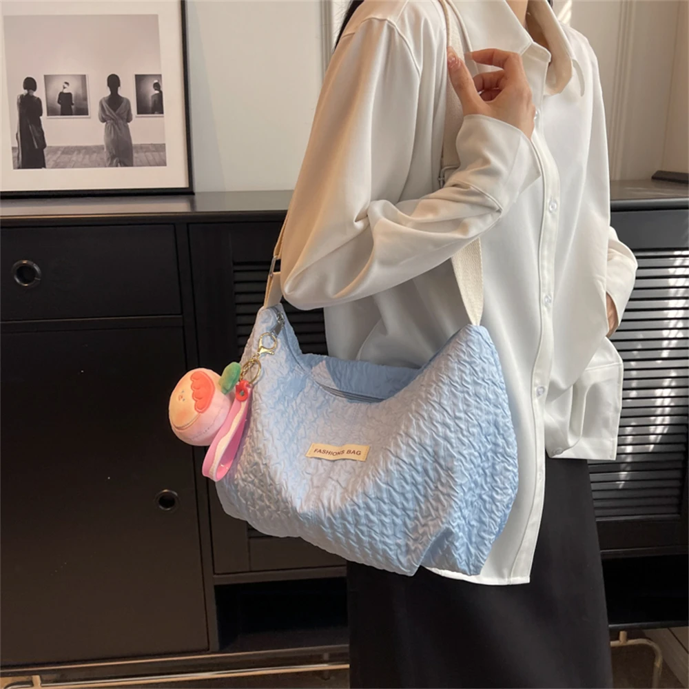 Solid Color Ladies Shoulder Bag High Quality Canvas Large Capacity Women Messenger Bags Fashion New Women Bag Bolsos De Mujer