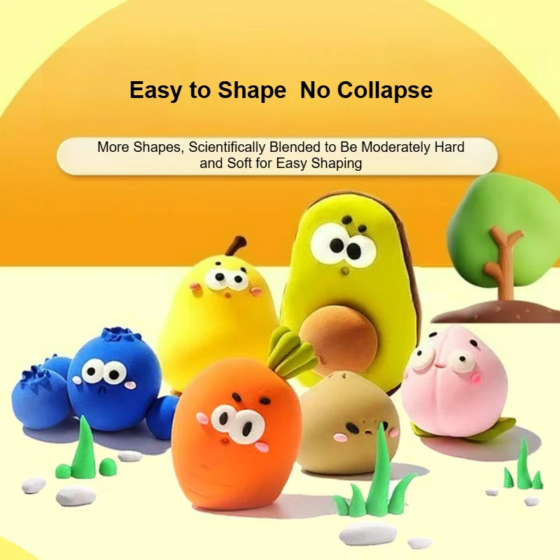 طين خفيف للغاية 12/24/36 لونًا مصنوع يدويًا من الدرجة الصديقة للبيئة عديم الرائحة لون مشرق سهل التمدد لرياض الأطفال