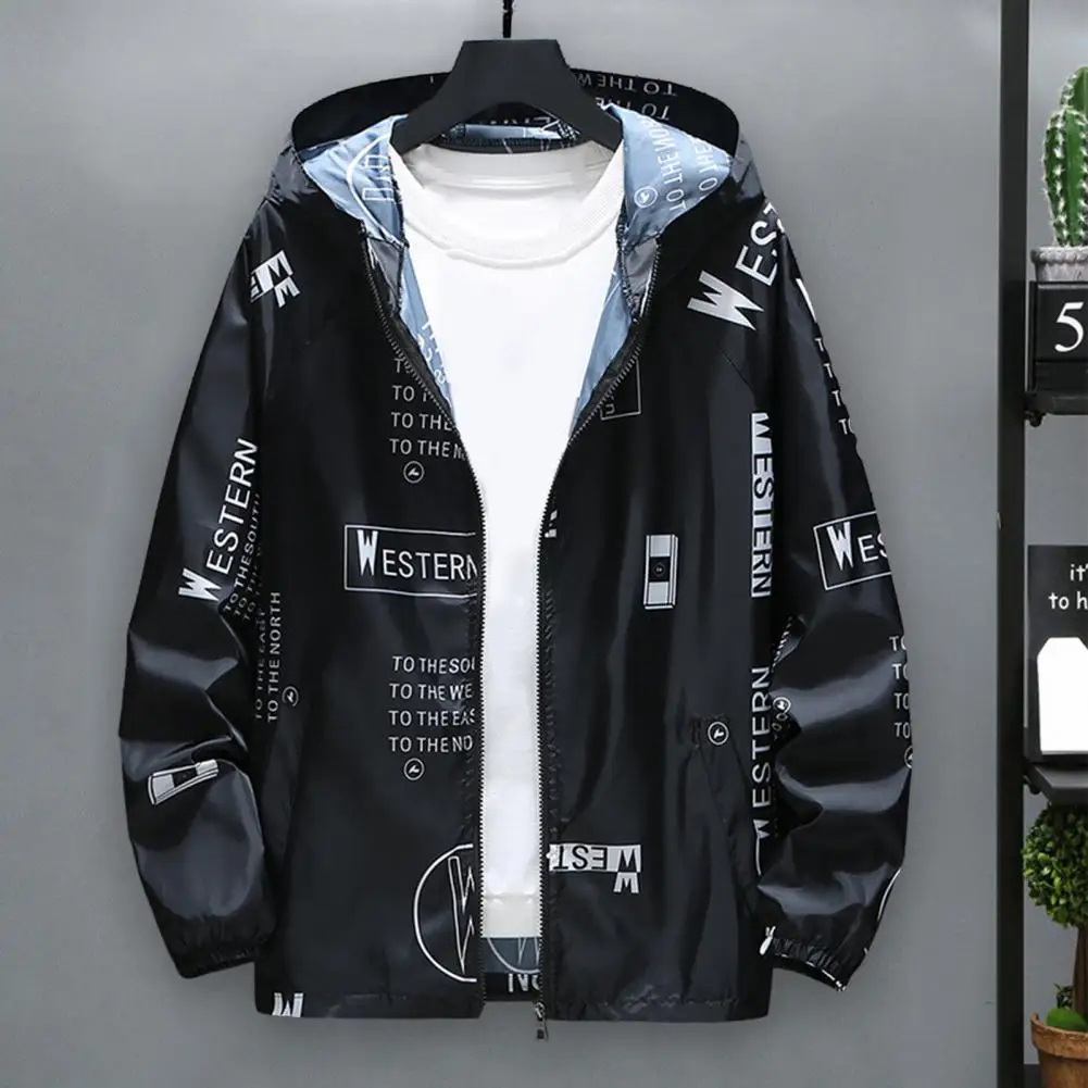 Stylish Casual Jacket Anti-UV Comfortable Wearing Men Jacket Wear-resistant Men Jacket