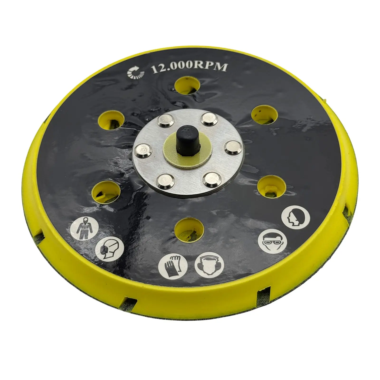 1 шт., 6-дюймовая шлифовальная подушечка с 9 отверстиями, крючок и петля, 5/16 дюйма, 24-резьбовая подложка, 150 мм, шлифовальная машина DA и полировальная опорная пластина для пневматической шлифовальной машины