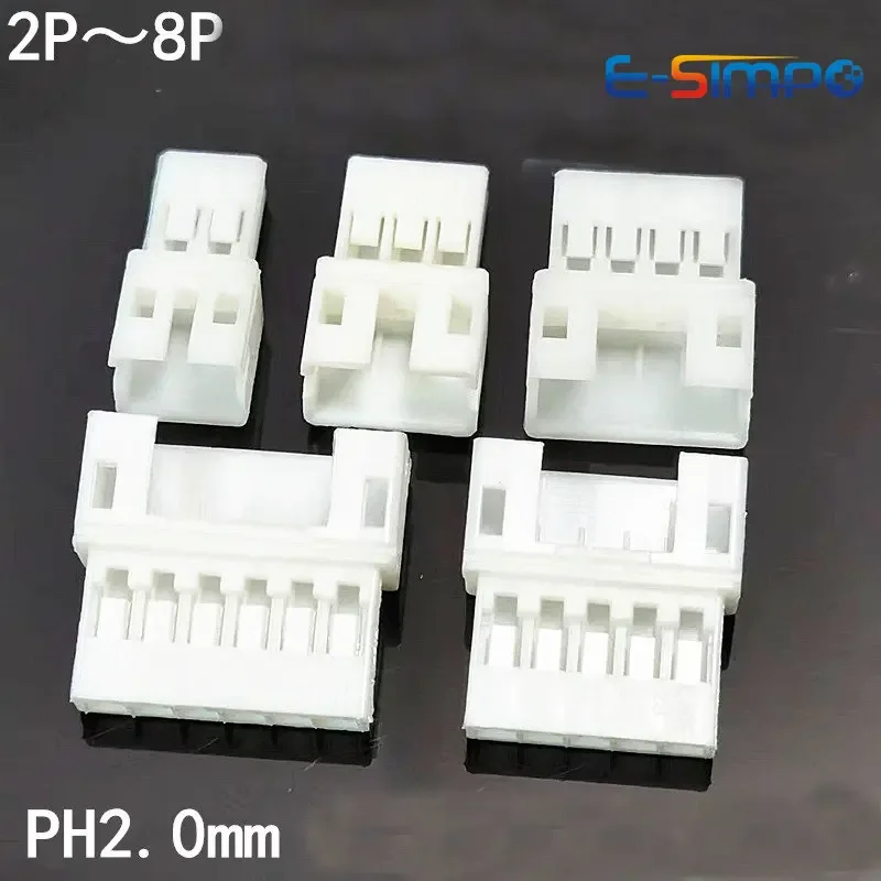 

100PCS PH2.0-R 2.0mm Receptacle Housing Air Docking PHR-2A 3A 4A5A 6A 7A 8A 10A Mating Plastic Shell Female Plug Socket