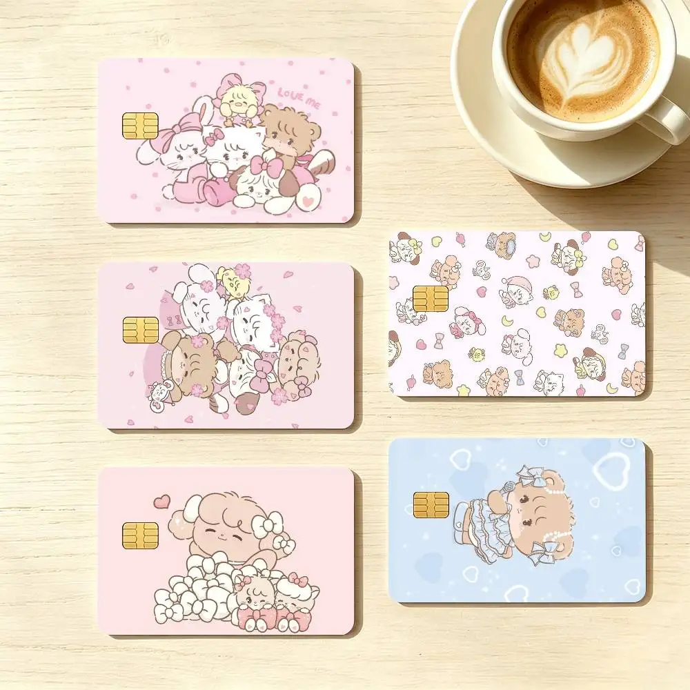 Cute Cat M-Mikkos Illustrations  Credit Card HD Stickers Game Card Decal Small Chip Waterproof Sticker Gift