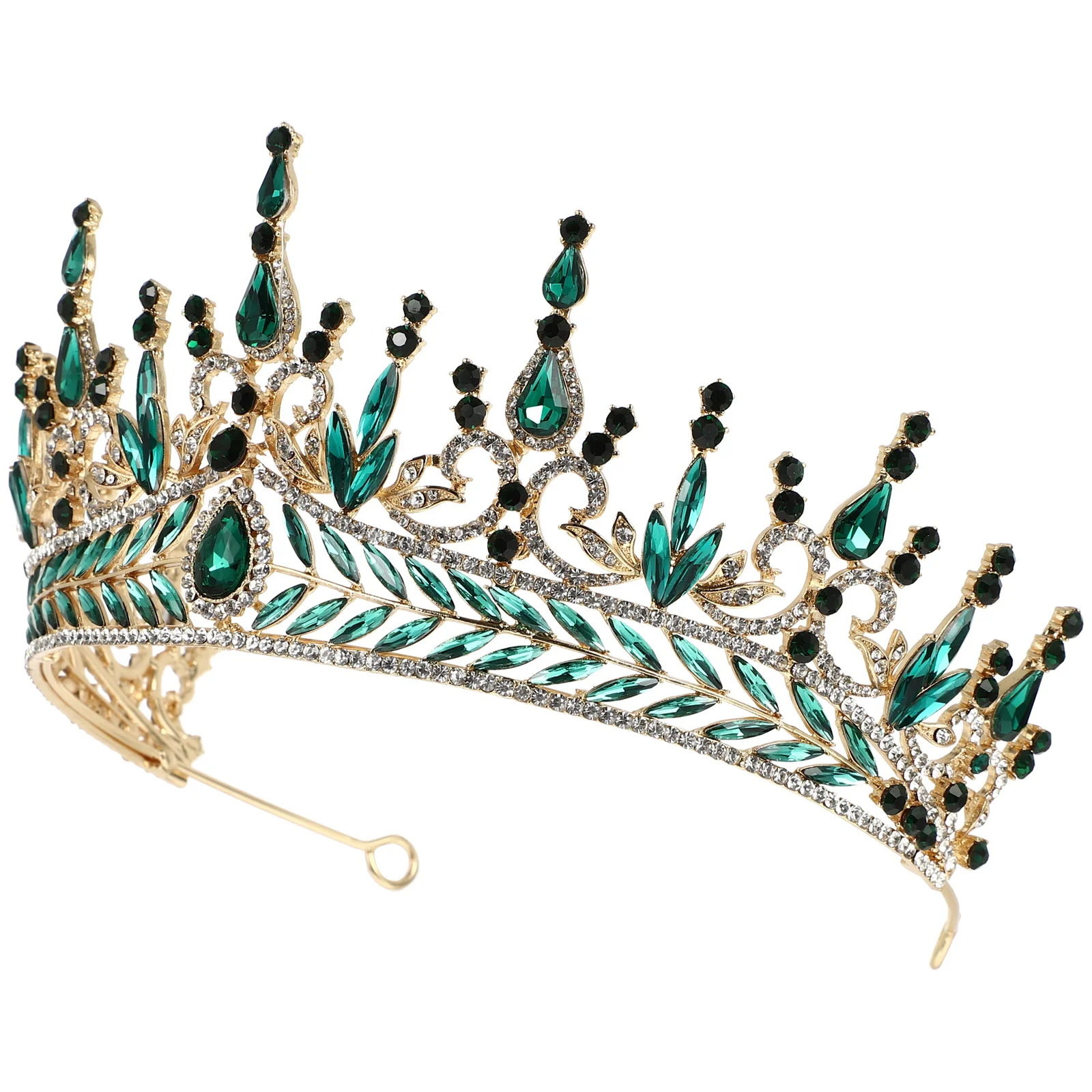 

Baroque Crown Dress Alloy Tiara Delicate Comfortable Wearing Wedding Decorative