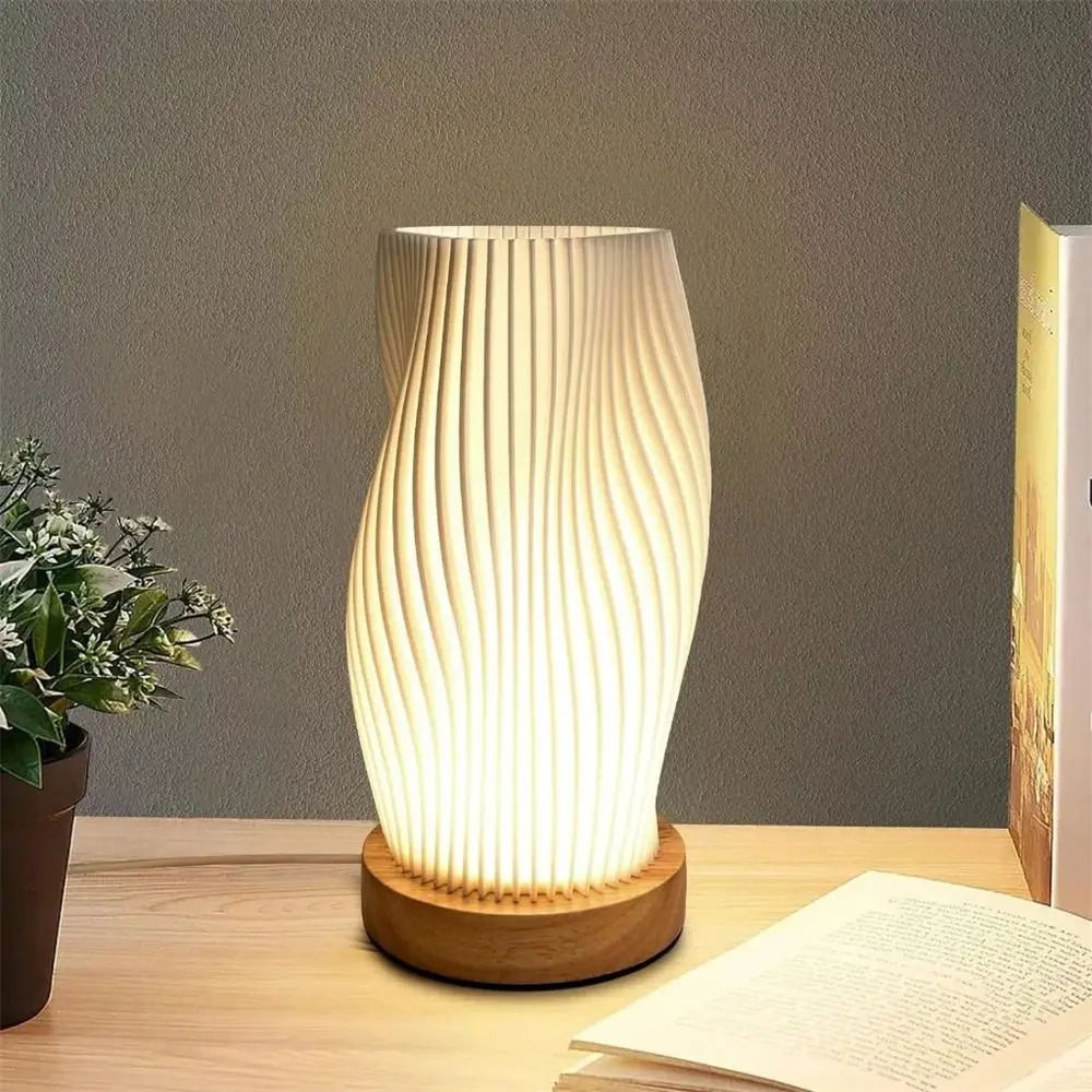 

New Dimmable Night Light With Wooden Base USB Plug Desk Lamp LED Night Lamp Bed Head Lamp Desk Lamp Gift