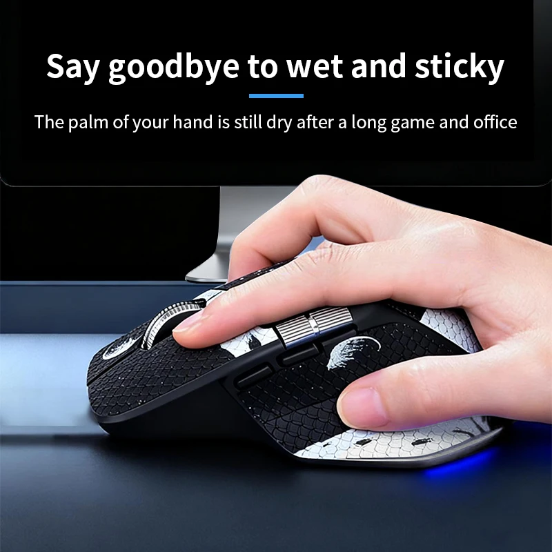 Mouse Grip Tape Stickers for Logitech MX Master 4 Mouse Skin Stickers Anti Slip Skin Self-Adhesive Pre-Cut Sweat-Resistant