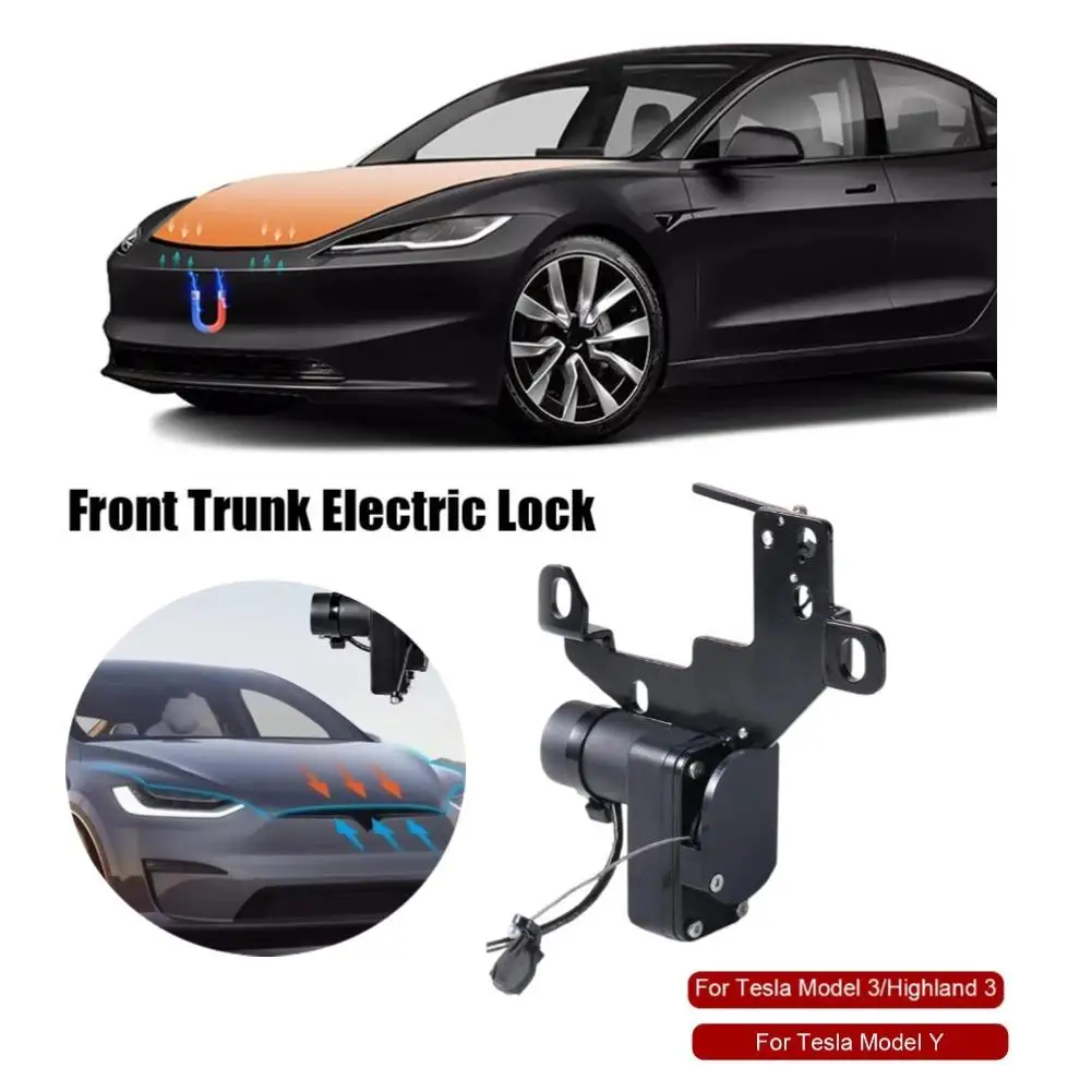 For Tesla Model Y 2020+ 2021+ Highland 2024 Electric Suction Front Trunk Closer Power Frunk Soft Closing Automatic Lock