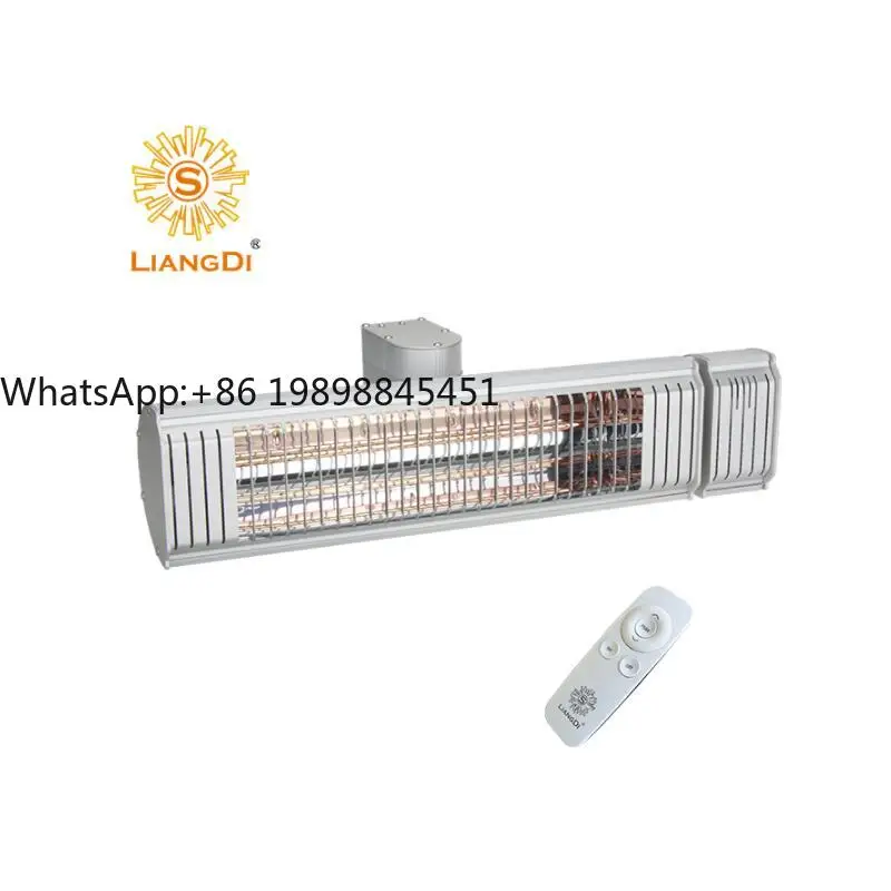 

Low Glare Infrared Heating Lamp Patio Oscillating Heater 1500W 2000W Aluminum LDHR062-KB-M Halogen