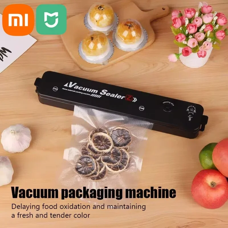 Xiaomi-sellador de alimentos al vacío, máquina de envasado automático con bolsa de vacío gratis, conservación de alimentos para el hogar y la cocina