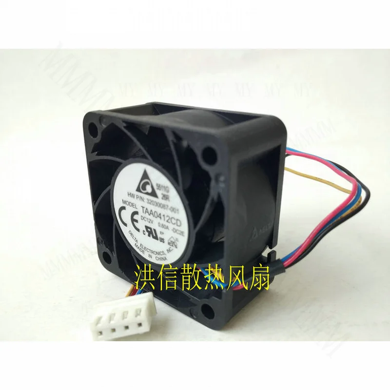 TT  1PCS Delta TAA0412CD DC12V 0.60A 4020 double ball fan 4pin