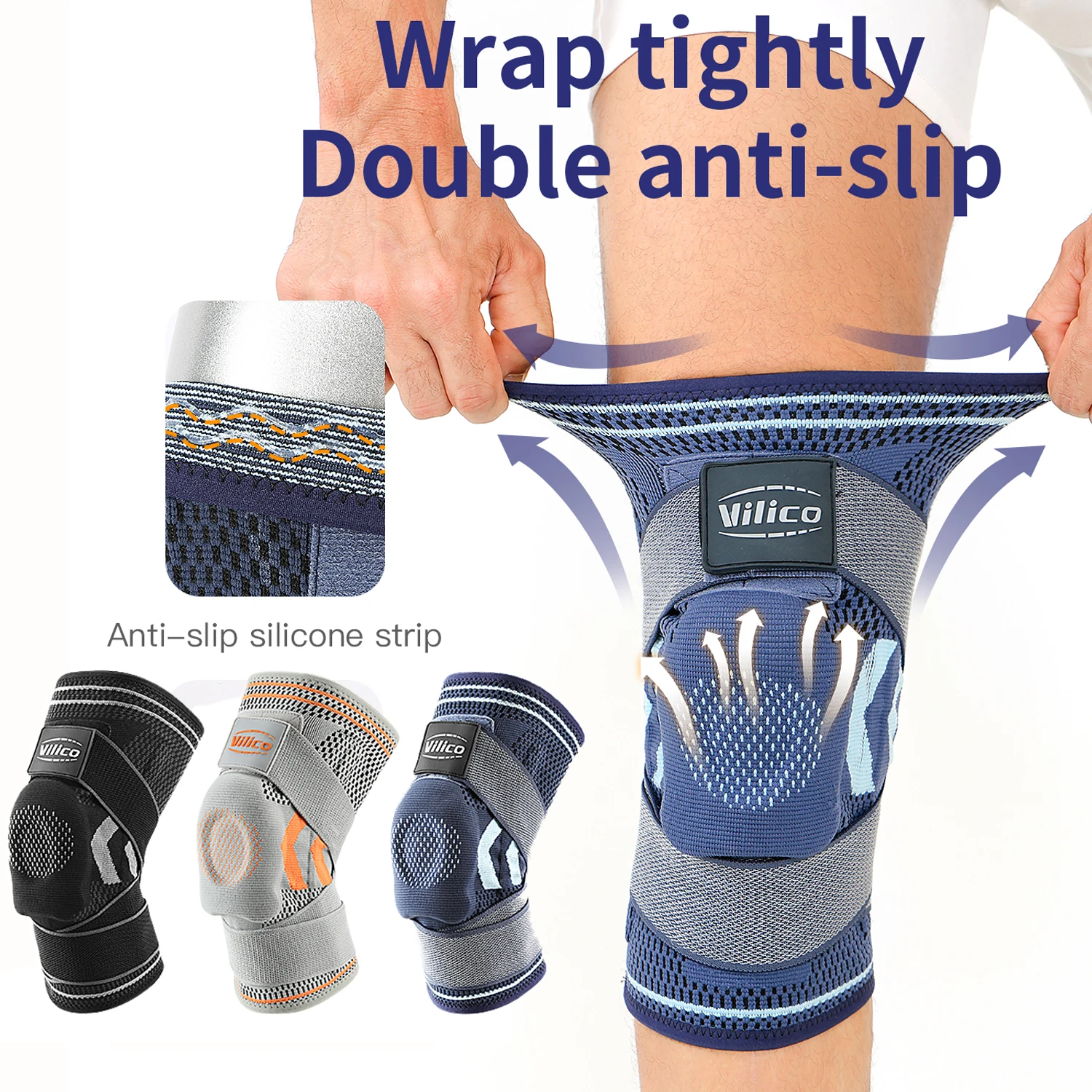 1PCS Knee Brace Support Straps Knee Compression Sleeves for Men & Women Meniscus Tear Arthritis Sports Joint Pain Relief