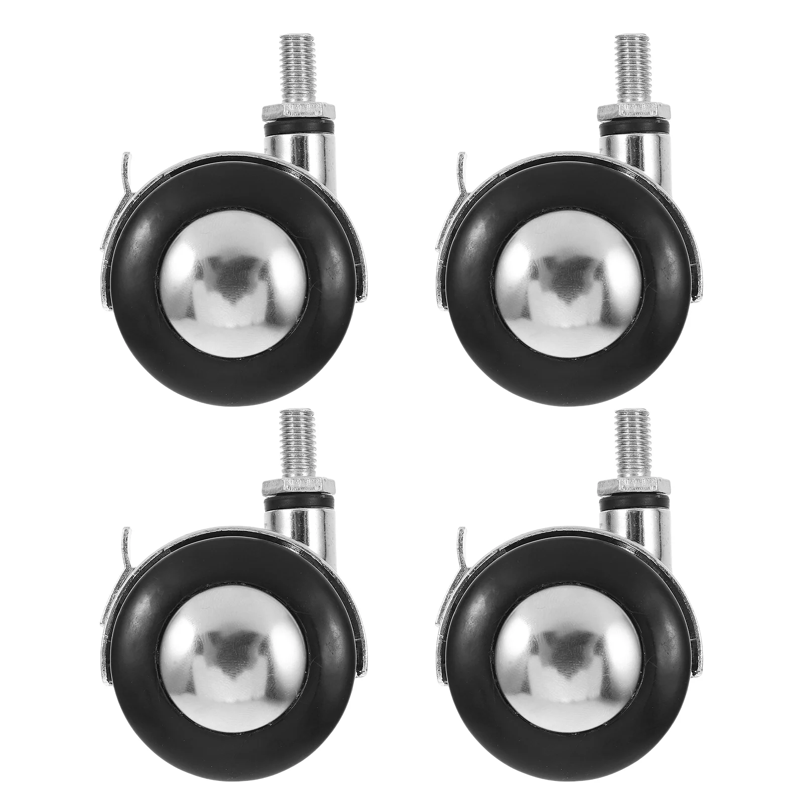 

4 Pcs Office Chair Casters Computer Wheels Stem Desk Replacement Swivel Cold Rolled Steel for Furniture Portable Hard Disk