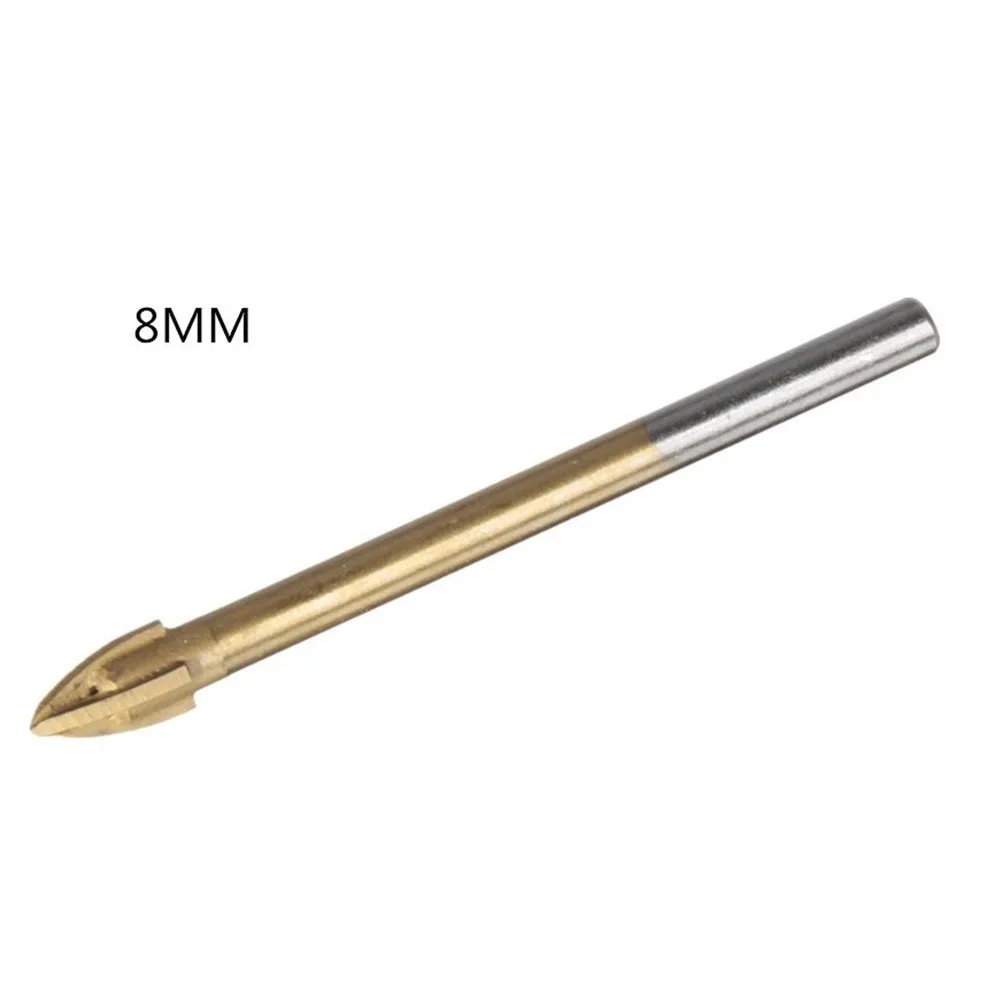 Cross Spear Point Head คาร์ไบด์แก้วเจาะบิตเหมาะสําหรับไม้คอนกรีตพลาสติกสําหรับอายุการใช้งานและความแม่นยําของผนัง