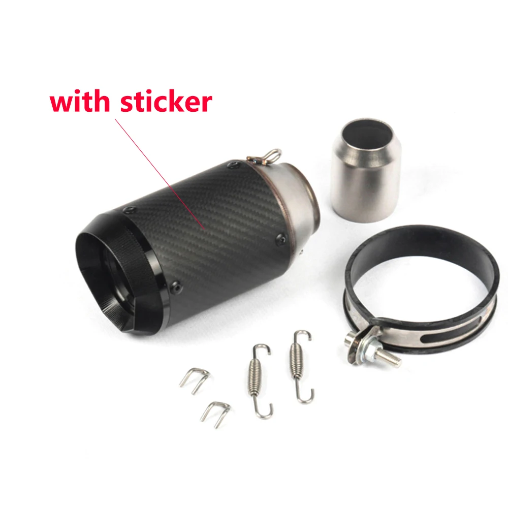 Universal Motorrad Auspuff CNC Carbon Faser Escape Schalldämpfer Für Kawasaki Z900 FZ6 RC390 S1000XR – Detail 27