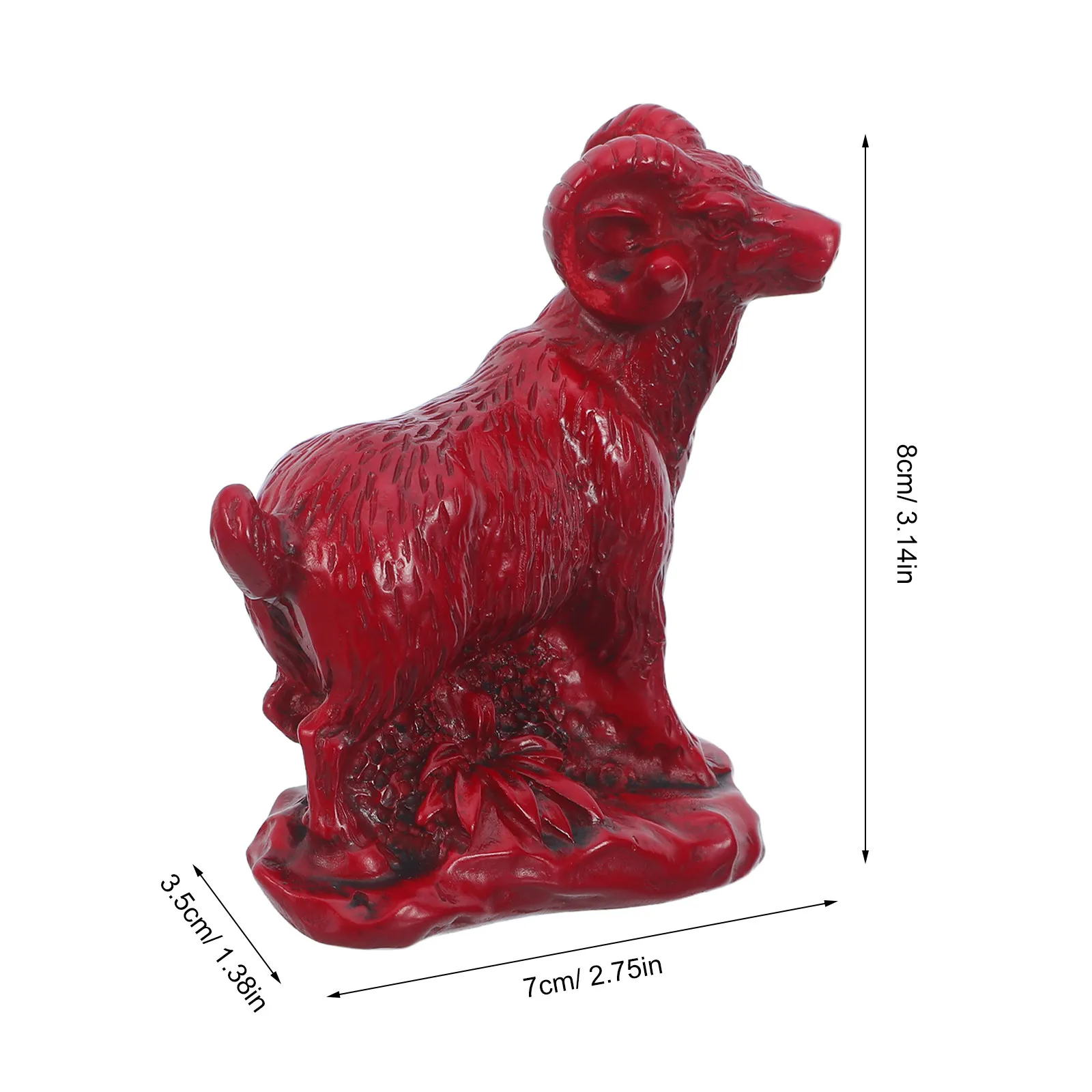 Resin Sheep Sculpture Chinese Zodiac 2027 Year of The Goat Statue Feng Shui Goat Decor for New Year Celebration Housewarming view 6