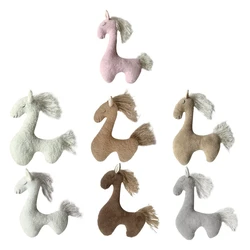 Newborn Photography Posing Pony Props Baby Photoshoot Cute Horse Doll Animal Toy Infants Photo Shooting Accessories