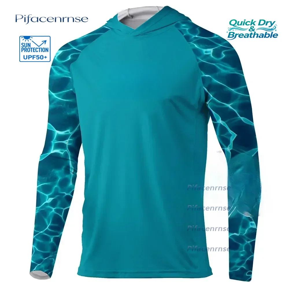 HUK Men's Long Sleeve Hooded Fishing Shirt UV Protection UPF 50+ Breathable Sweatshirt with Mask for Fishing Apparel