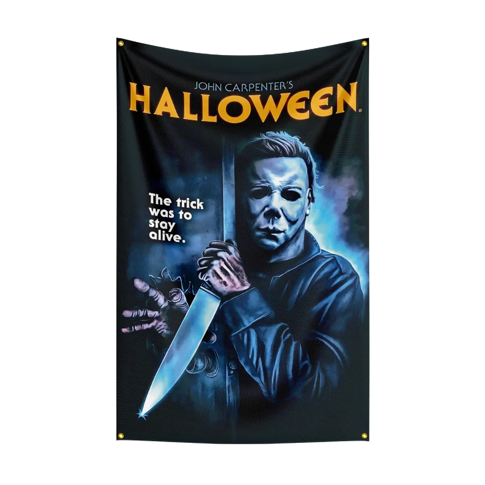 3x5 Ft Halloweens Flag Classic Horror Movie Flag Halloween Wall Hanging Banner Decor Movie Poster-m-Michael-Myers-The-ShapeS