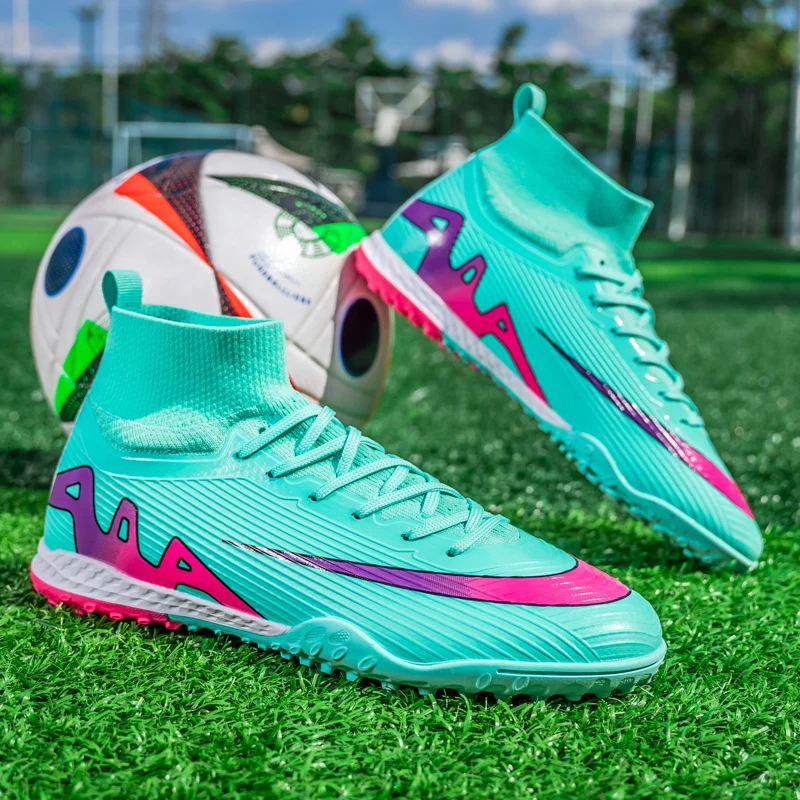 New Professional Men Soccer Shoes Unisex Football Boots Kids Boys Cleats Grass Outdoor Training Match Sport Futsal Turf Shoes