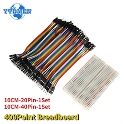 Breadboard 400 Point Solderless PCB Bread Board Jumper Wire Dupont Line 10cm/20cm 20pin/40pin Test Develop DIY for Arduino Kit