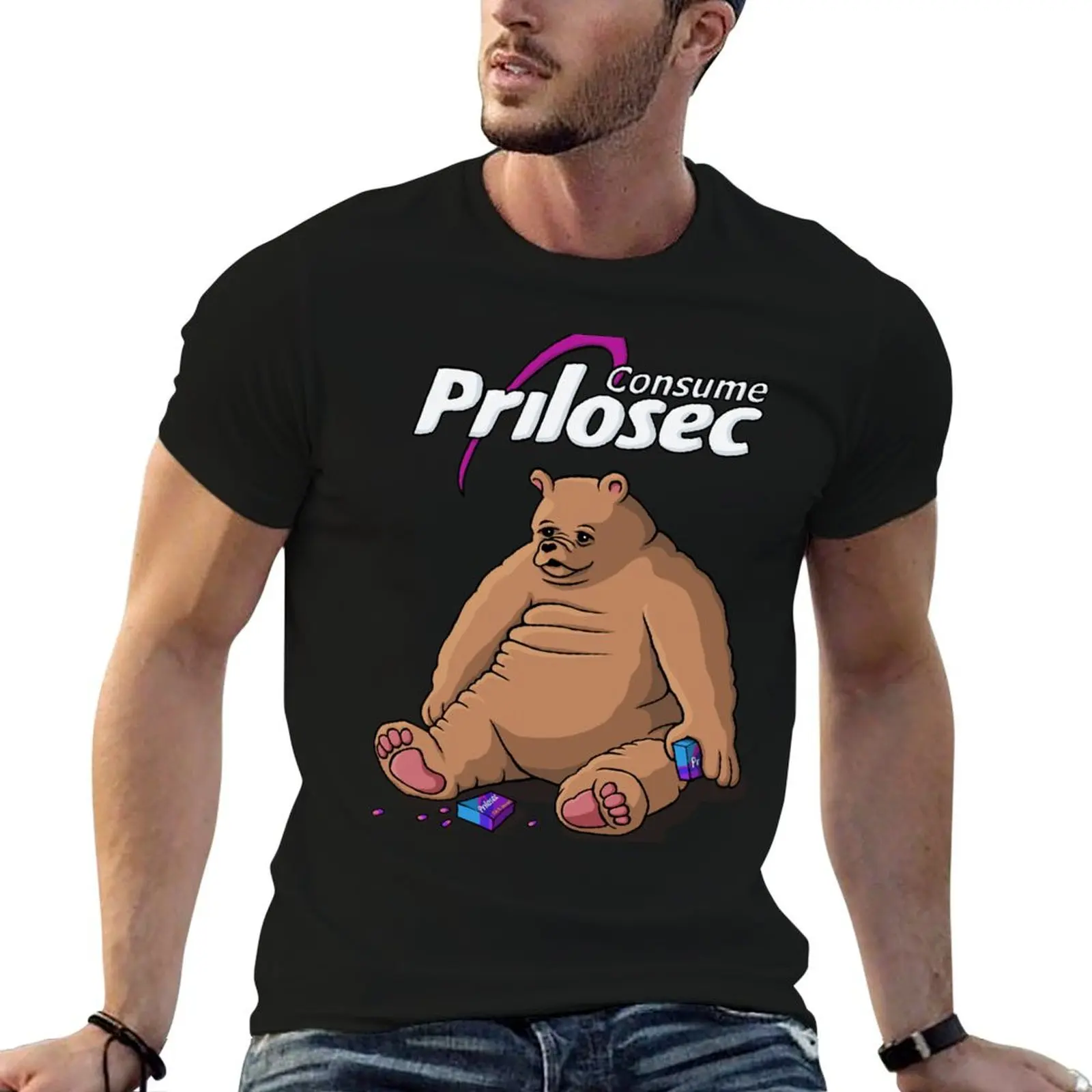 Consume Prilosec T-Shirt plain summer top vintage t shirt men