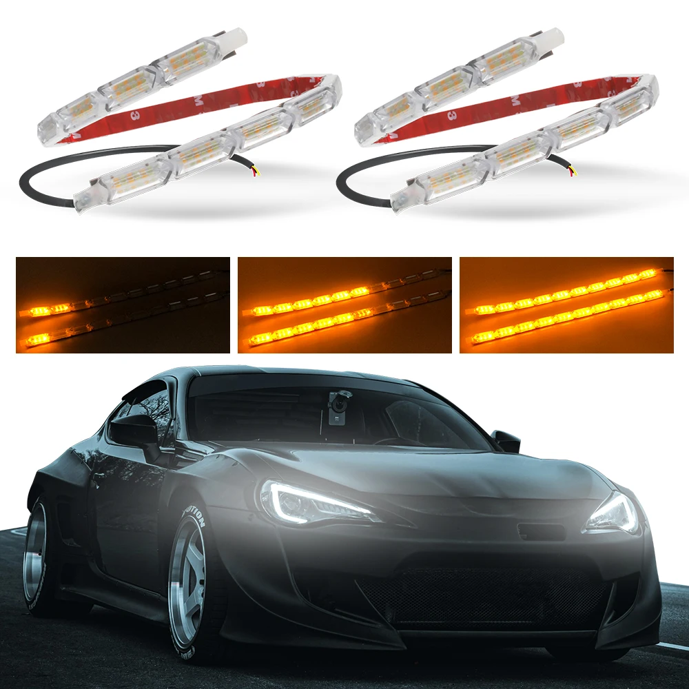 2PCS Led Drl Car Fl…