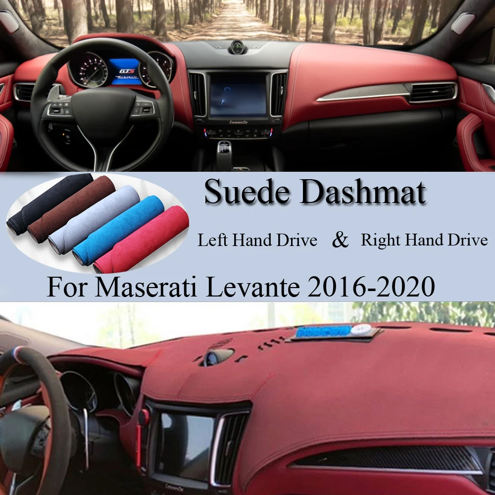 

Suede Leather Dashmat Dashboard Cover Pad Dash Mat Car Accessories Sunshades For Maserati Levante 2016 2017 2018 2019 2020