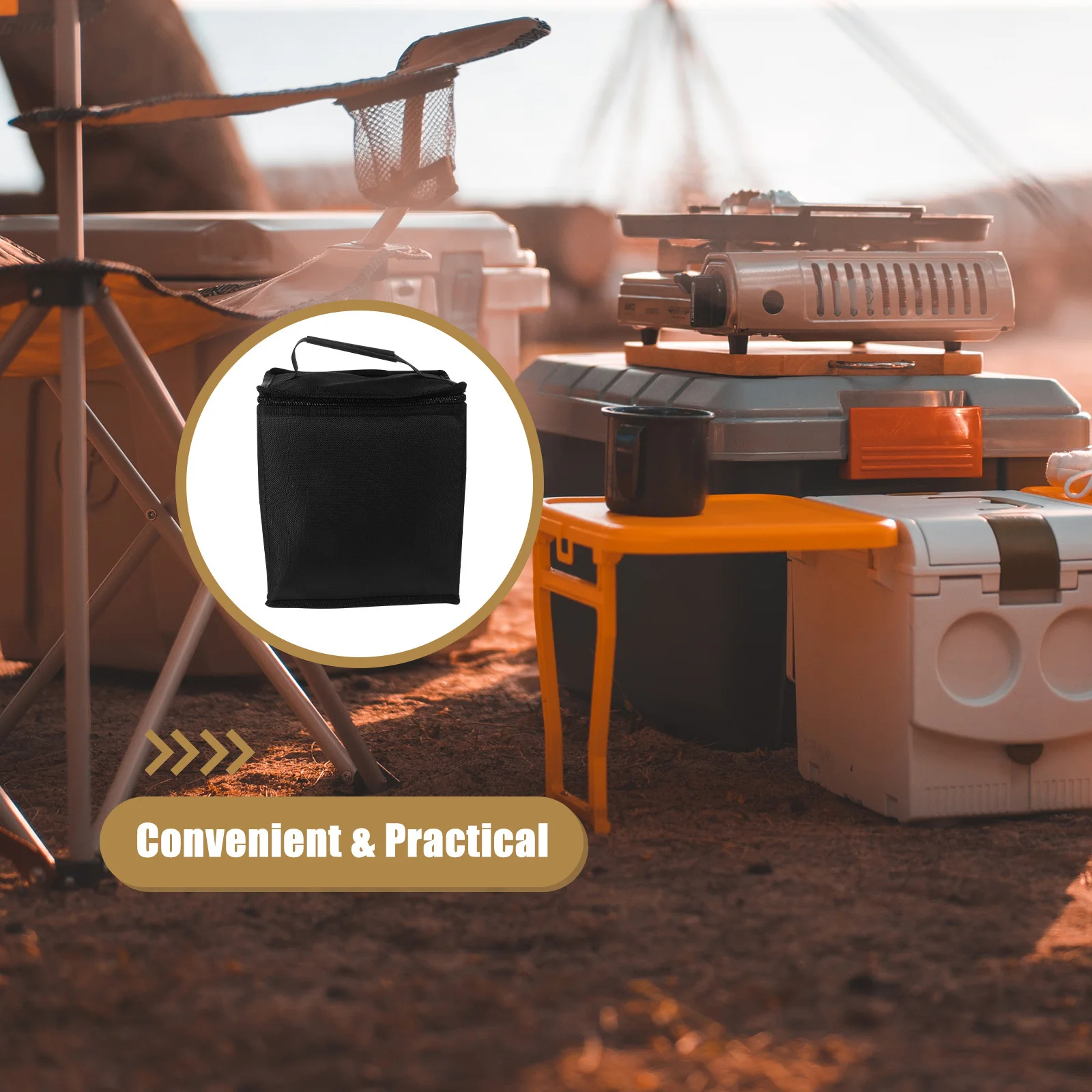 

Multifunctional Camping Storage Bag for Gas Canisters Propane Tanks Long-Lasting Material Portable Carry Case Camping Handbag