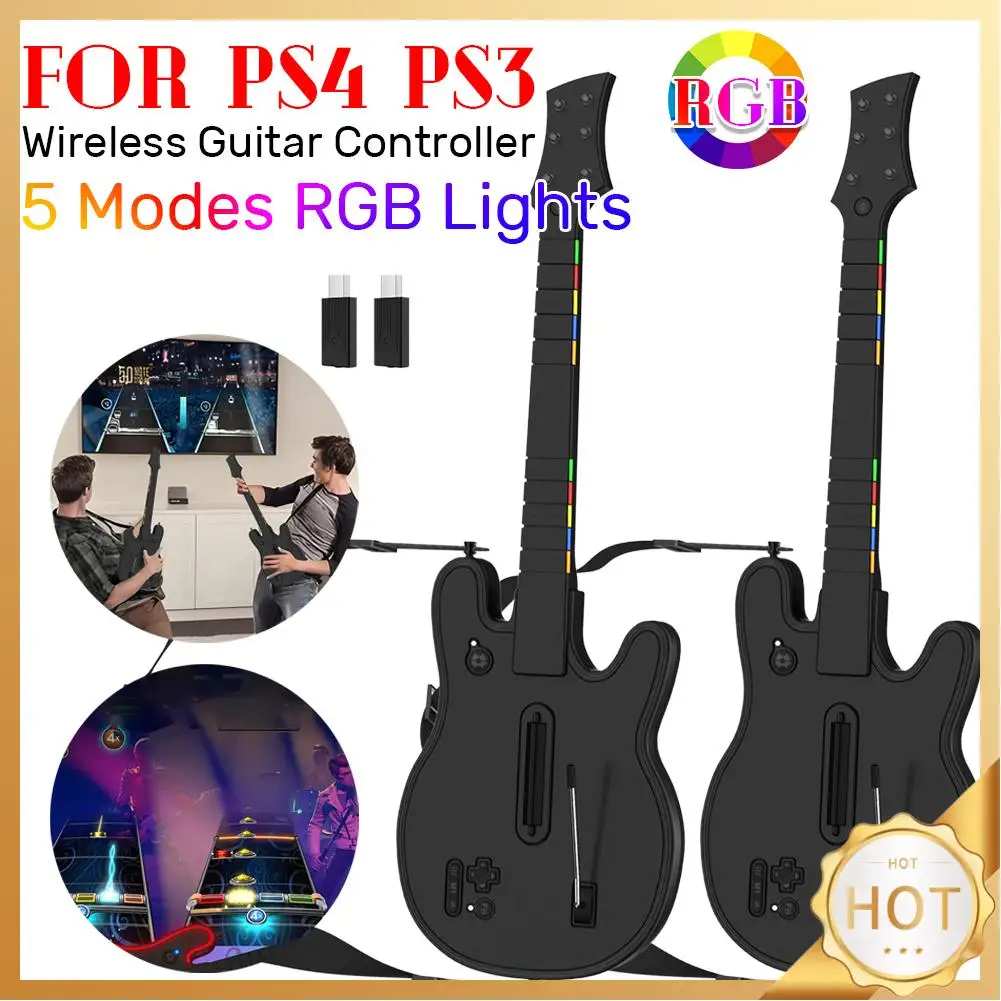 Guitar Hero Wireless Gaming Controller Guitar Hero Rock band 2.4 G Remote Joystick for PS4 PS3 PC Guitar Hero Clone Rock Band