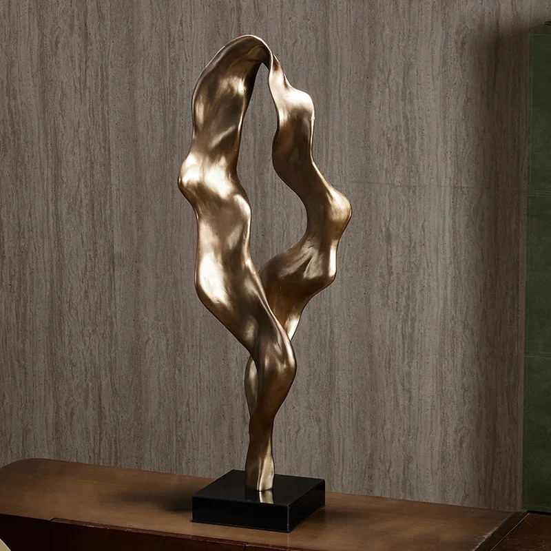 Home Decor Interior Modern Art Gold Living Room Accessories abstract Luxury sculpture ation   For 