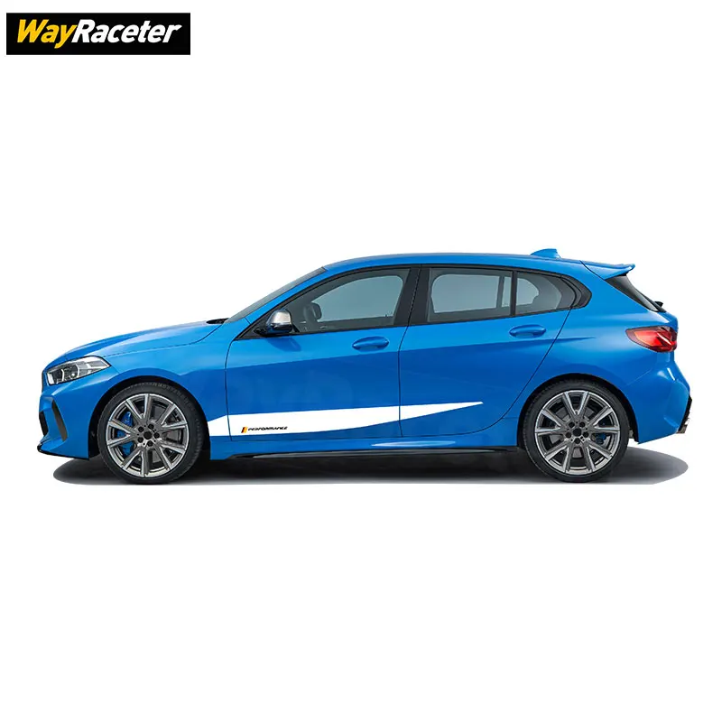 2 قطعة باب السيارة الجانب المشارب تنورة ملصق الرسومات ملصق حائط من الفينيل لسيارات BMW 1 Series 2020 + F40 2022 2023 M الأداء اكسسوارات