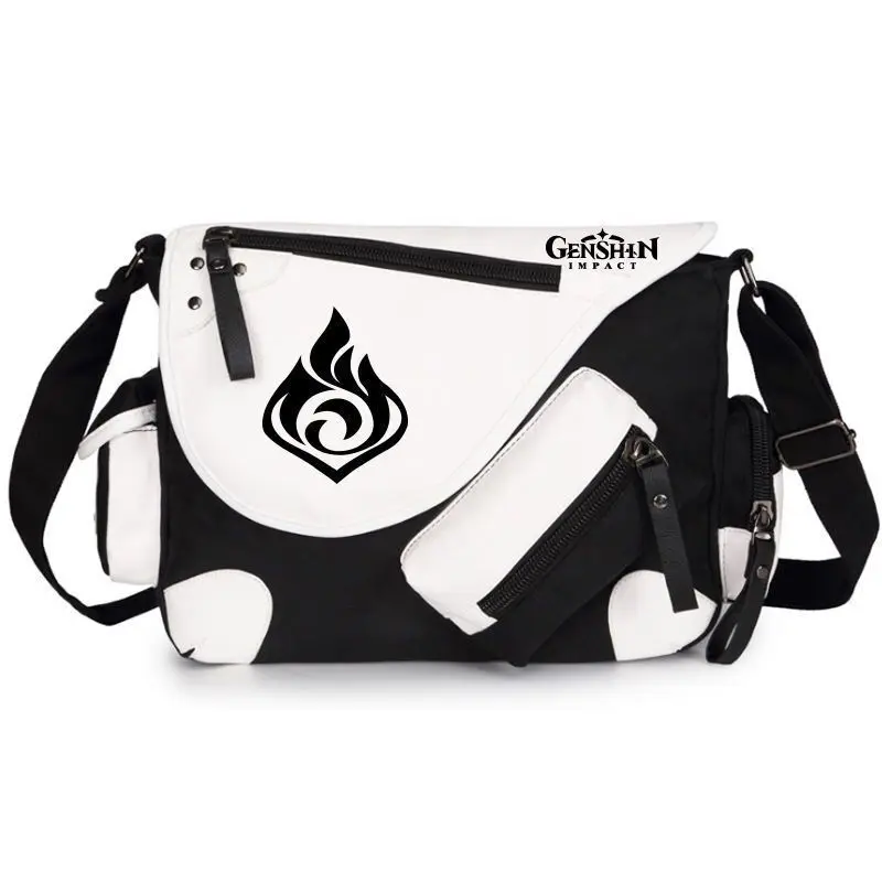 Game Peripheral Backpack Genshin Wind Element Anime Style Unisex Multifunctional School Travel Crossbody Shoulder Bag ANI